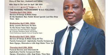 Youths for Better Ikem mourns Foremost Academia Mr Alexander Agbo as he take his Final Journey Home.