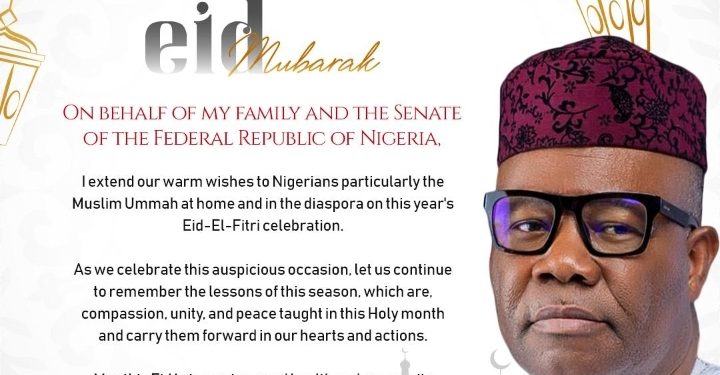 Eid El Fitri: Akpabio Congratulates all Muslims Urges them to Prayers For Peace, Unity In Nigeria.